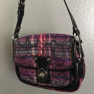 Tartan coach bag